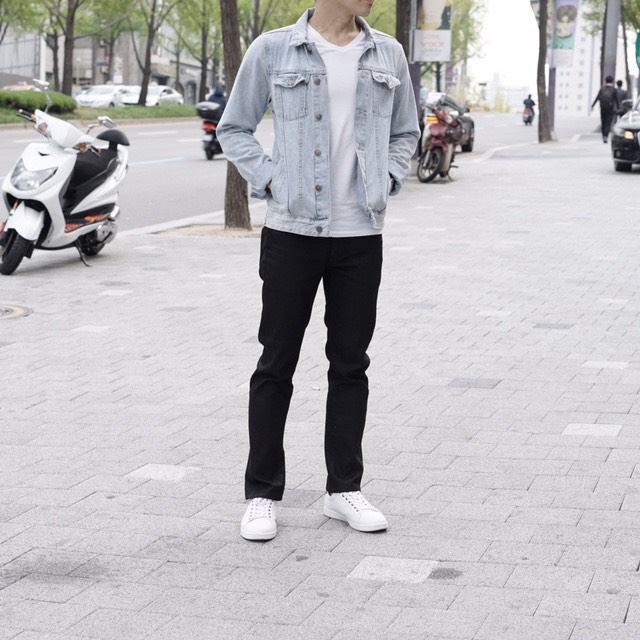 denim jacket with shorts men